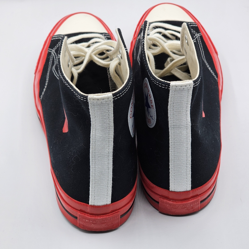 Converse x Comme des Garçons PLAY Chuck Taylor High Top Unisex Sneakers Black - Picture 3 of 10